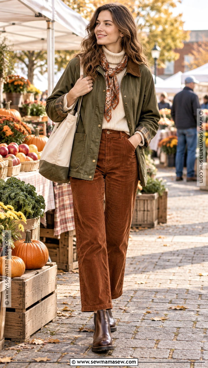 Barn Jacket and Corduroy Pants Outfit - 15 ladies autumn fashion ideas 2026