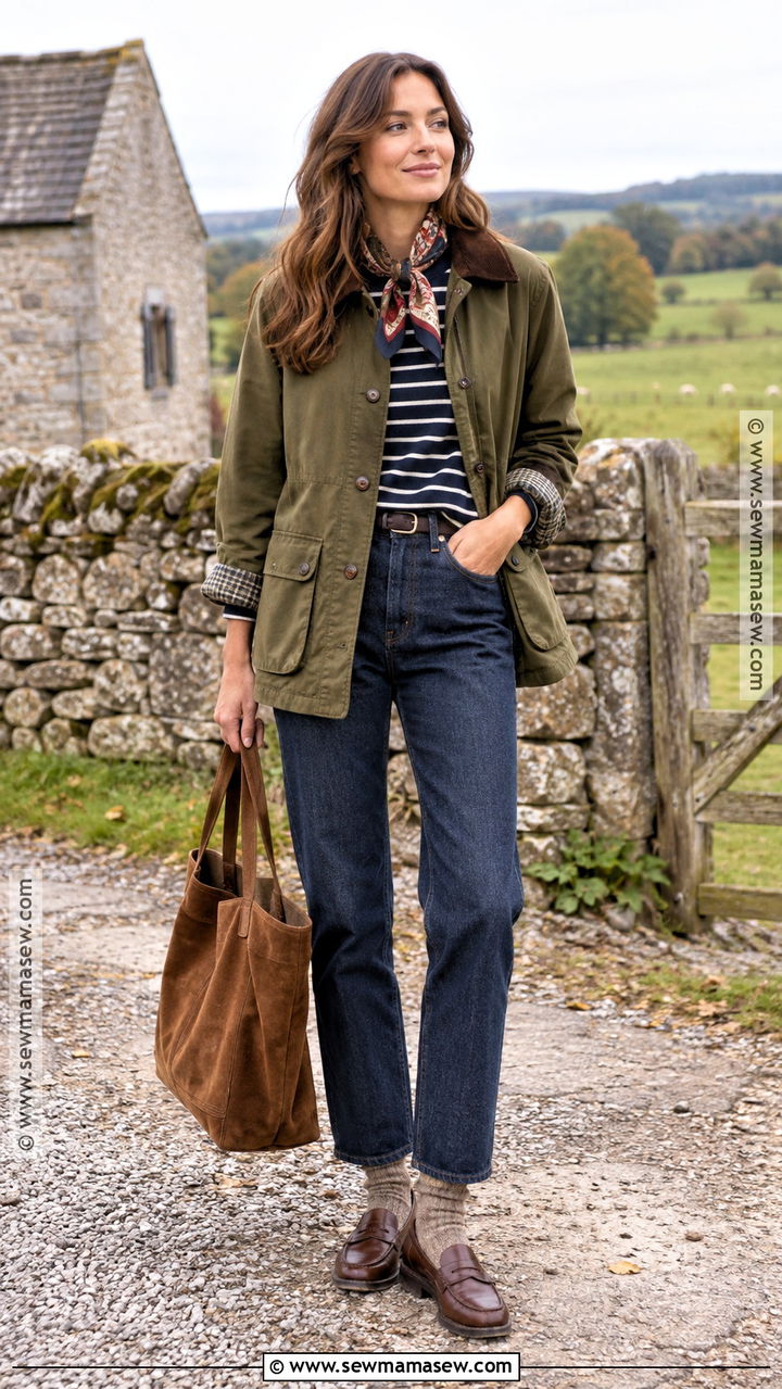 Barn Jacket and Relaxed Jeans Fall Outfit - 20 Cozy Cute Fall Outfits