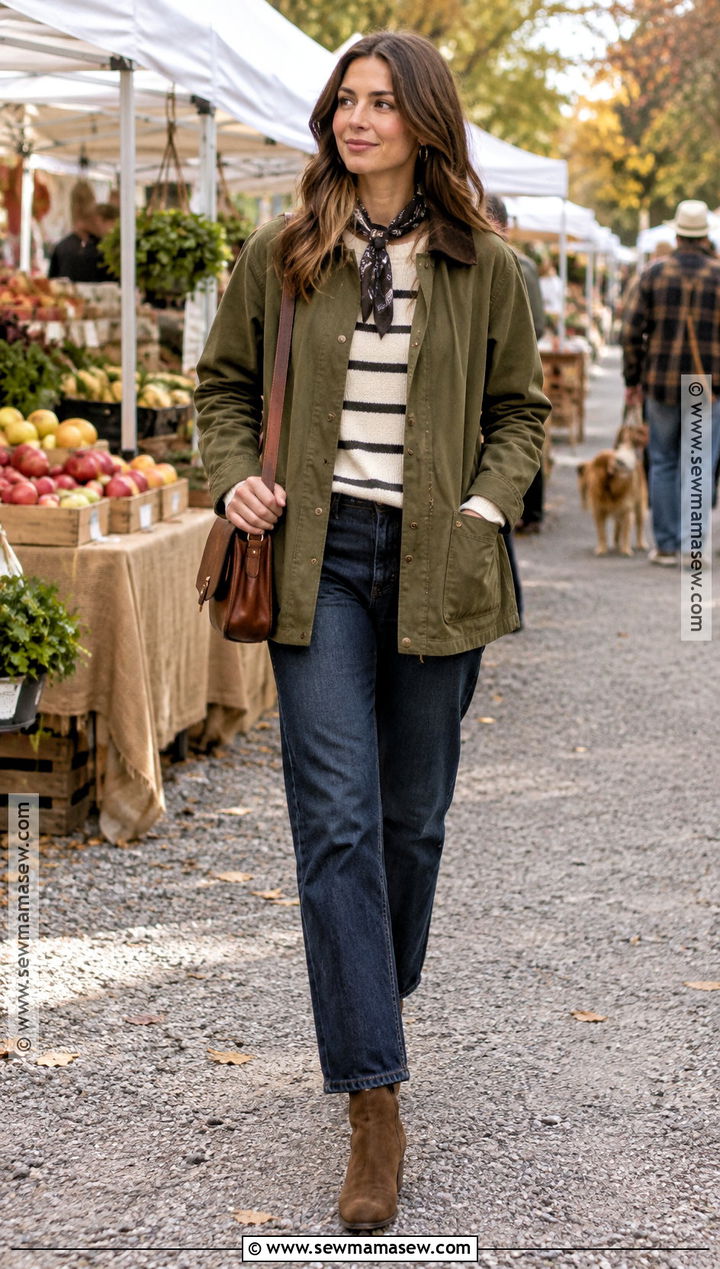 Barn Jacket and Straight Leg Jeans Fall Outfit - 15 Fall 2026 Looks for Women