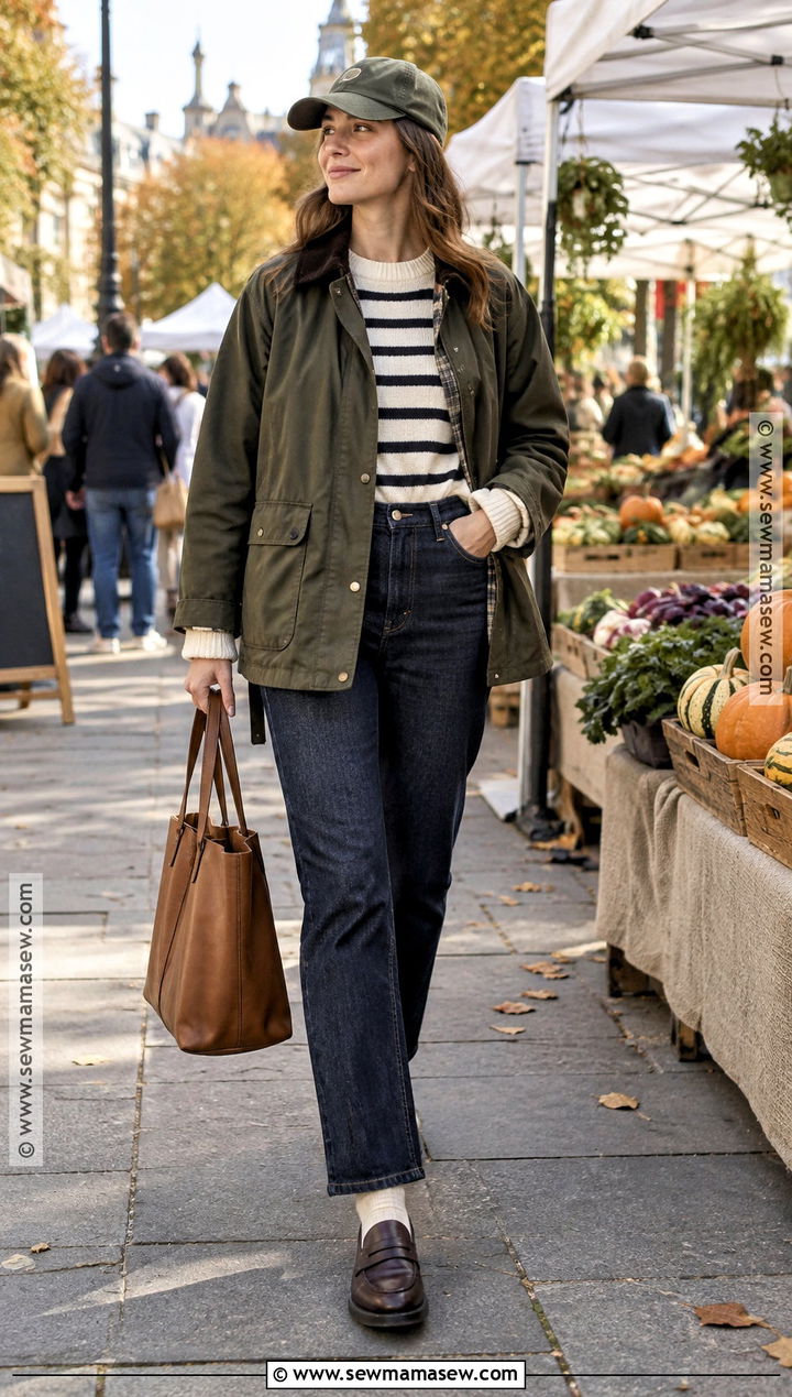 Barn Jacket and Straight Leg Jeans Outfit - 15 Autumn 2026 Street Style Ideas