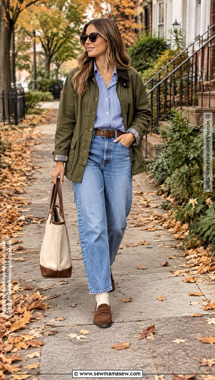 Barrel Jeans And Suede Loafers - 15 fall outfits 2026 loafers