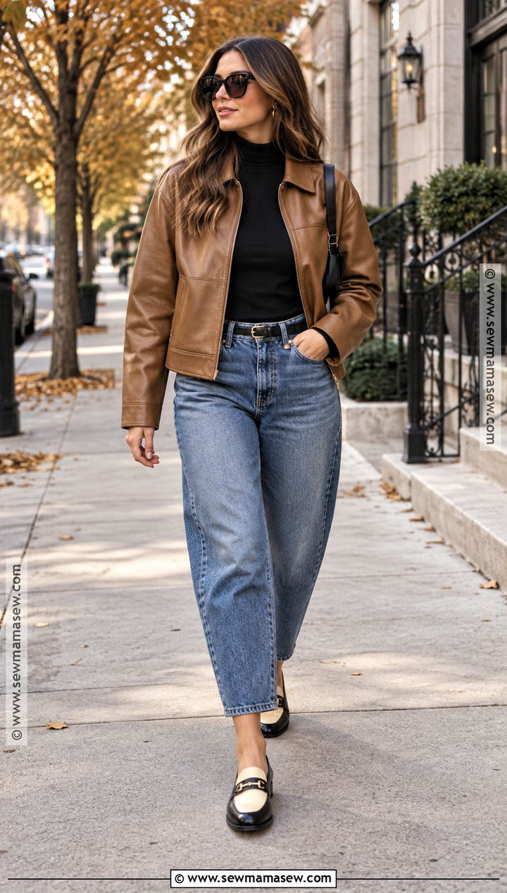 Barrel Jeans And Two Tone Loafers - 15 Loafers For Fall Ideas