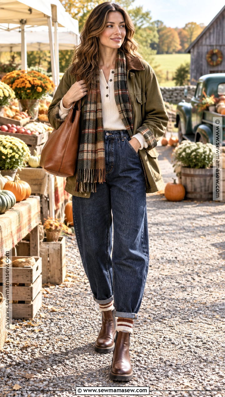 Barrel Jeans With A Barn Jacket - 20 barrel jeans fall outfit