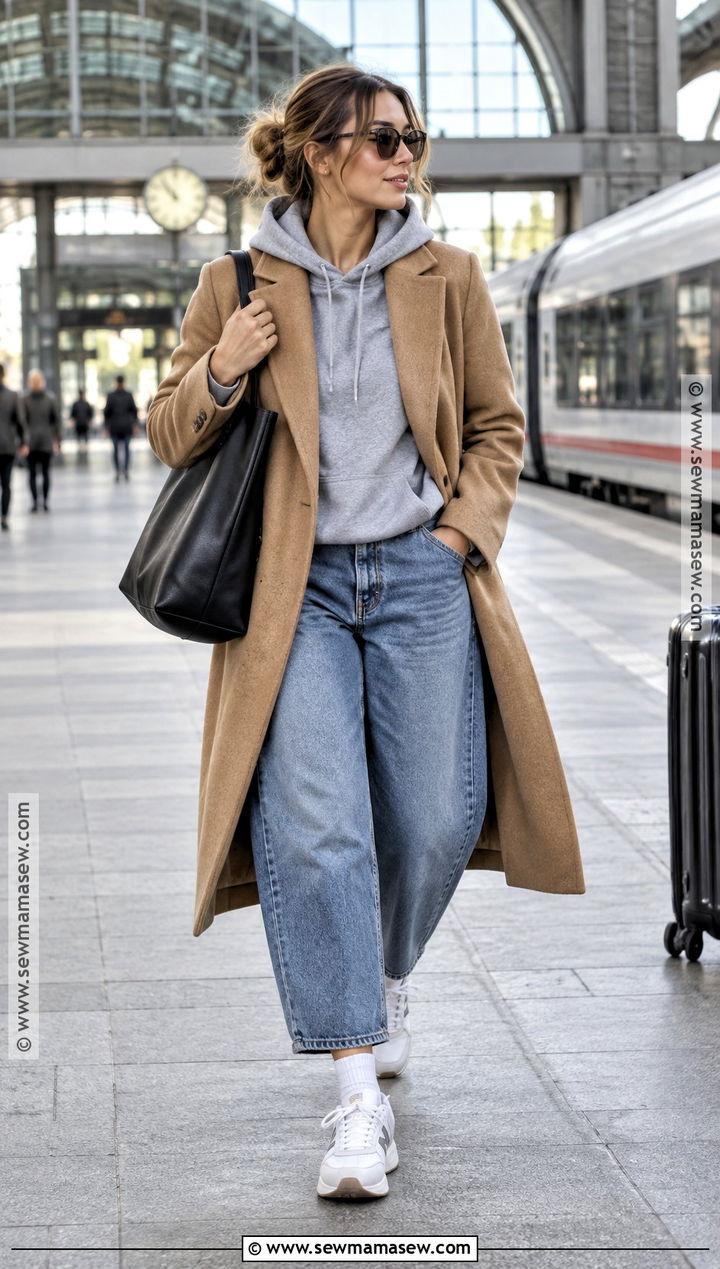 Barrel Jeans With A Hoodie And Coat - 20 barrel jeans fall outfit