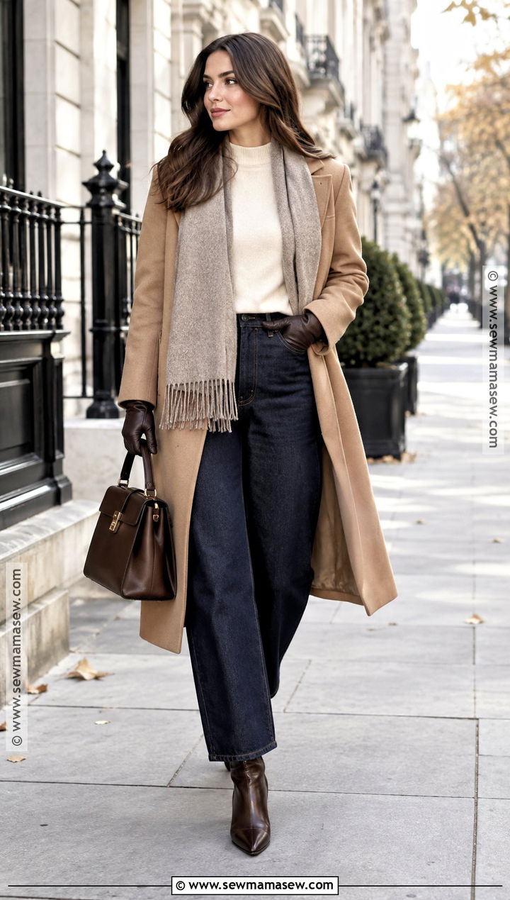 Barrel Jeans With A Wool Coat - 20 barrel jeans fall outfit