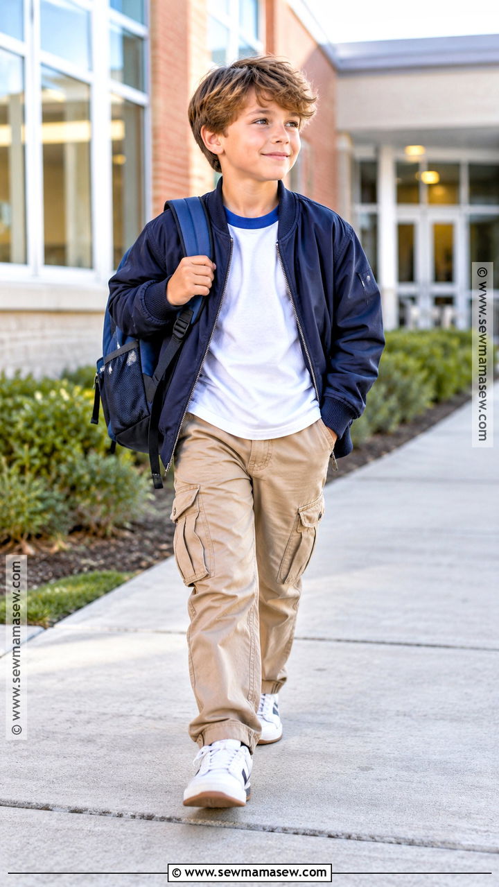 Baseball Back To School Shirt With Cargo Pants - 20 Back To School Shirts for Kids
