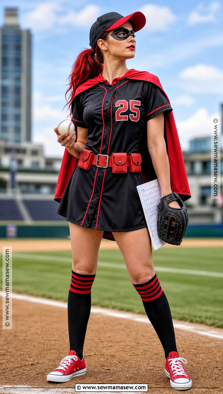 Baseball Batwoman Costume With Jersey Dress - 40 Batwoman Costume Ideas