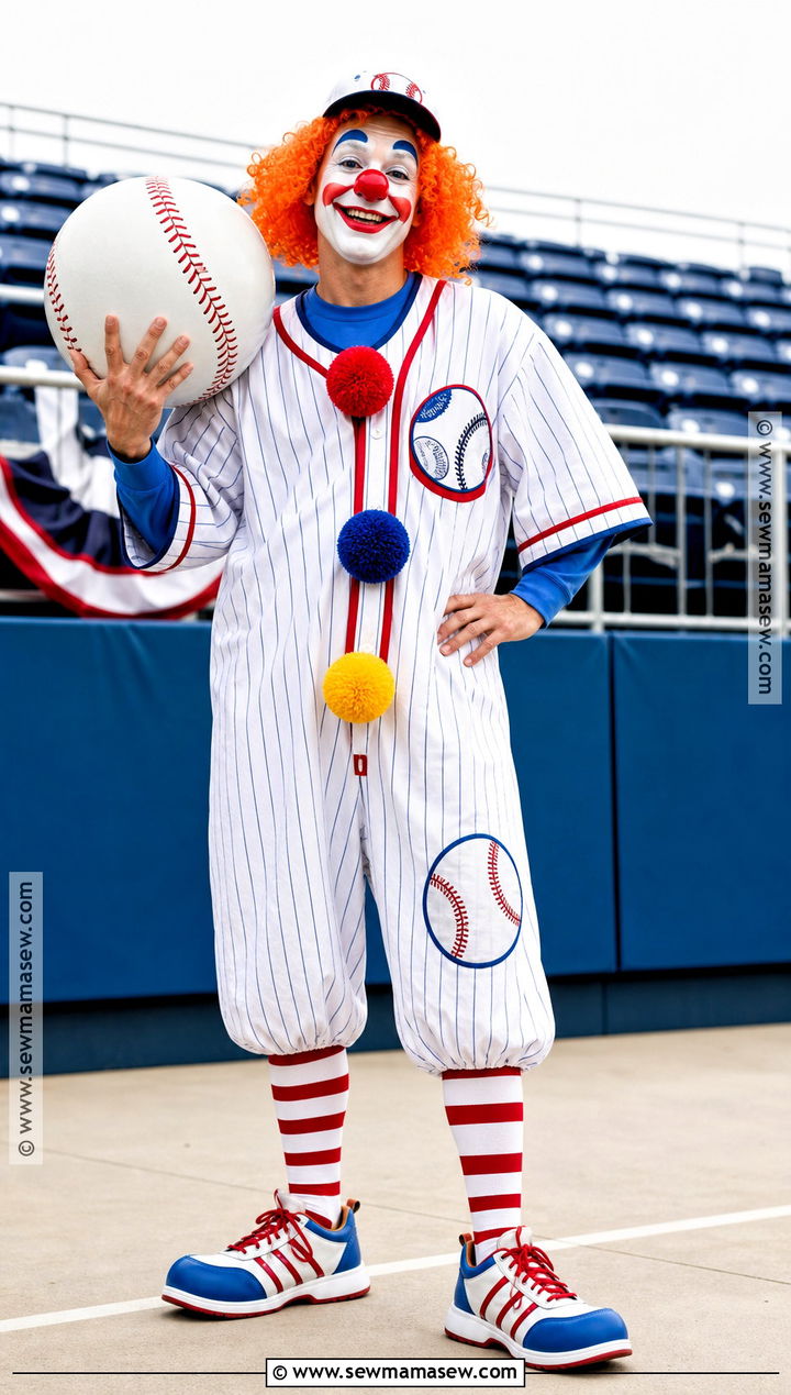 Baseball Clown Costume - 30 Clown Costume Ideas for Men