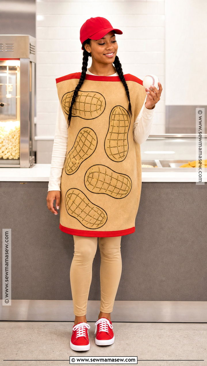 Baseball Peanut Bag Costume - 30 baseball costume ideas