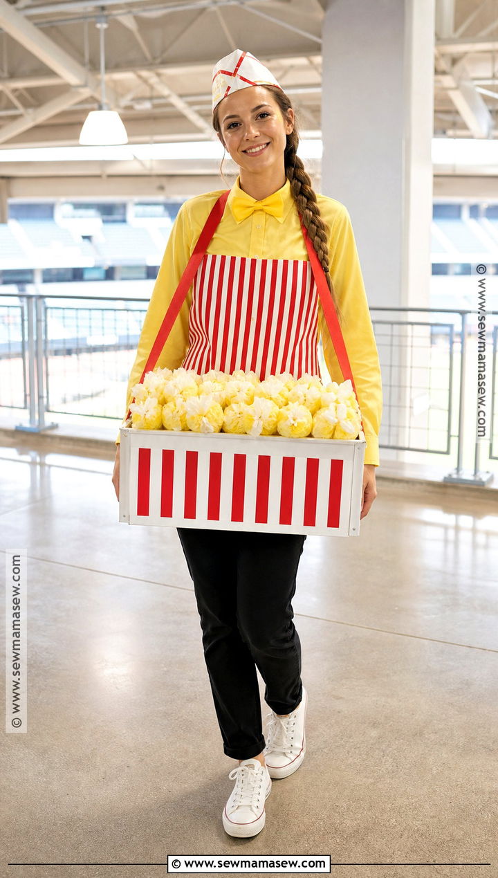 Baseball Popcorn Vendor Costume - 30 baseball costume ideas