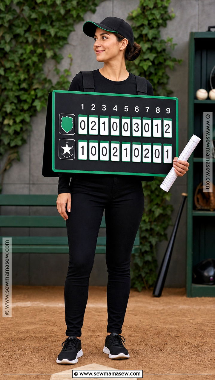 Baseball Scoreboard Costume - 30 baseball costume ideas