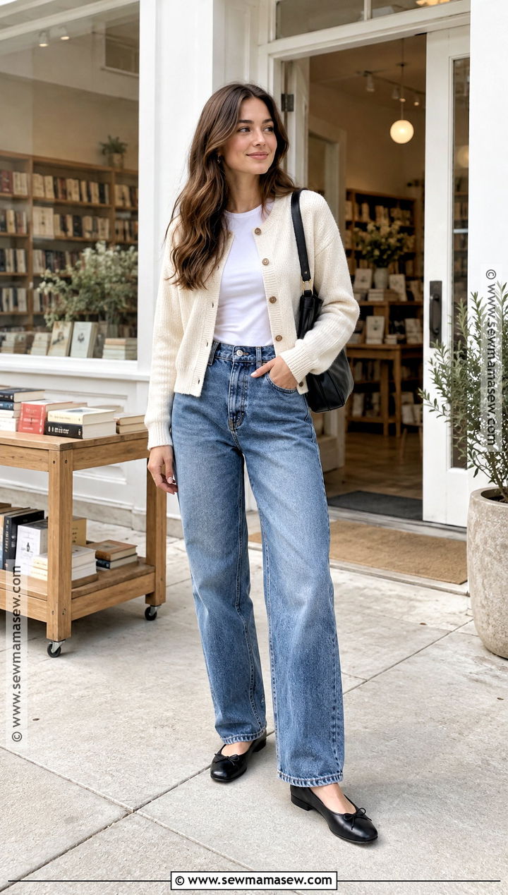 Basic Autumn Cardigan And Relaxed Jeans Outfit - 25 basic autumn outfits