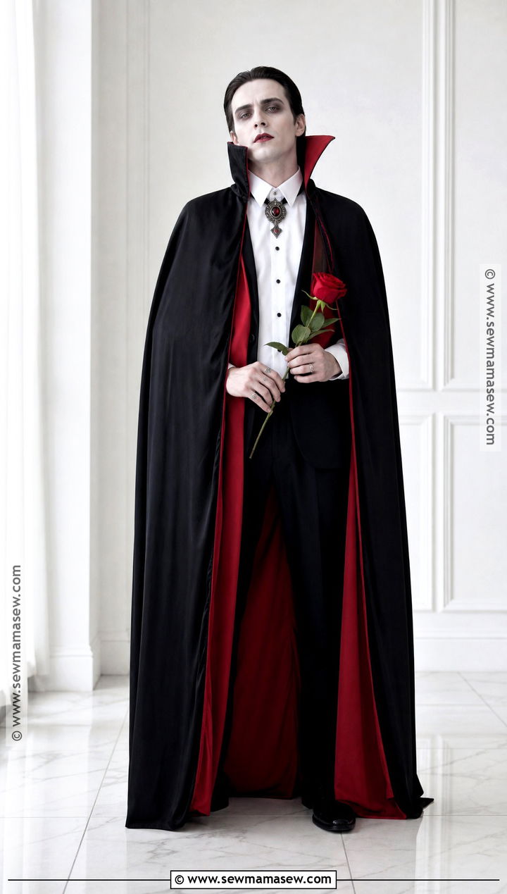 Basic Vampire Costume With Black Cape - 35 basic halloween costume ideas