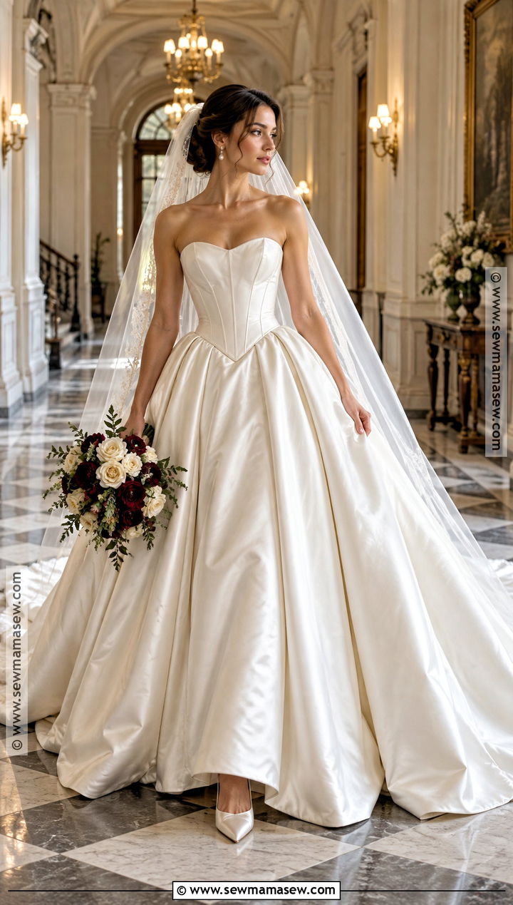 Basque Waist Ball Gown Wedding Dress - 15 Fall 2026 Wedding Dress Ideas