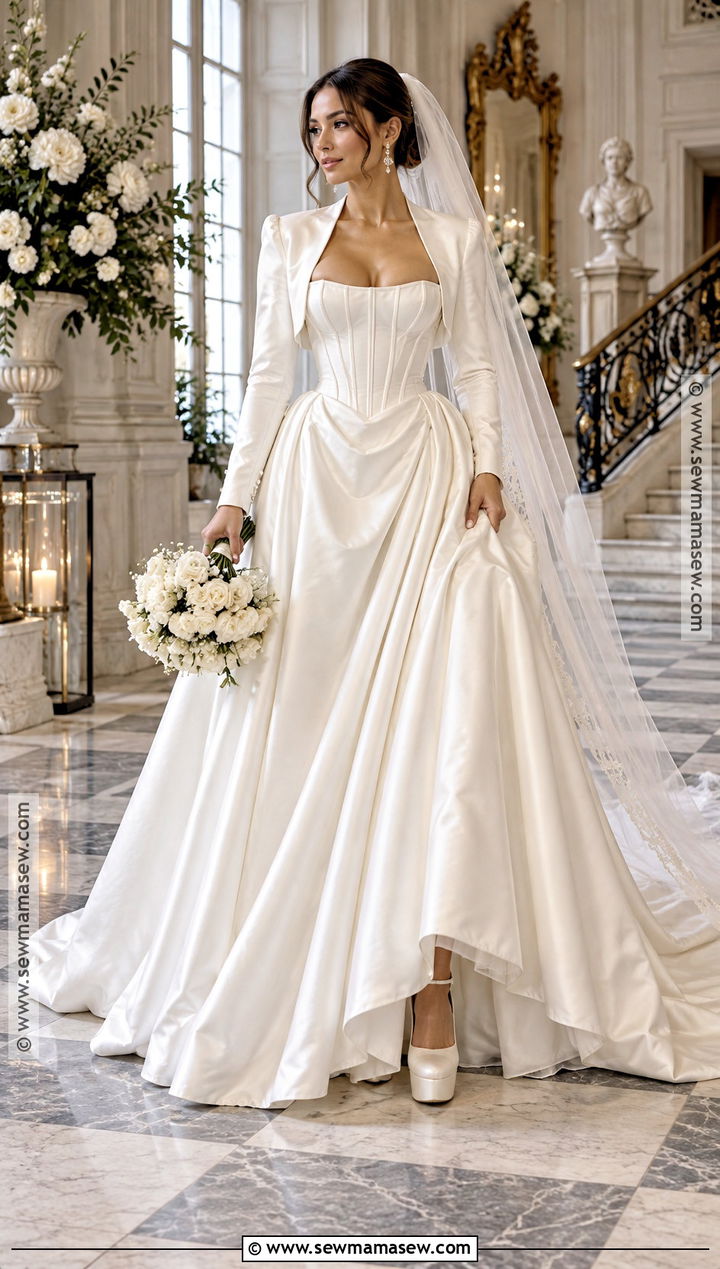 Basque Waist Corset Wedding Dress - 15 Wedding Dresses November Brides
