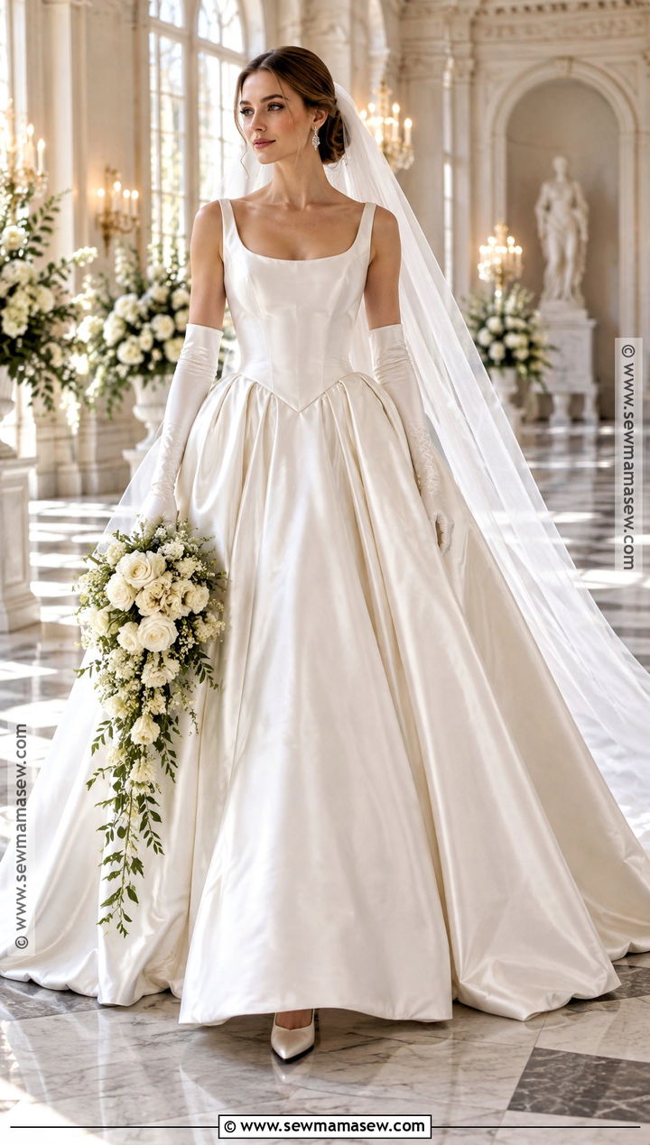 Basque Waist Fall Princess Wedding Dress - 15 fall princess wedding dress ideas