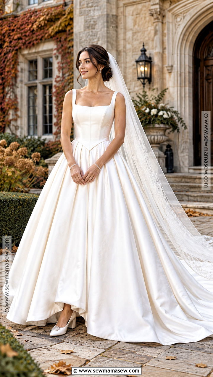 Basque Waist Fall Wedding Dress - 20 wedding dresses fall