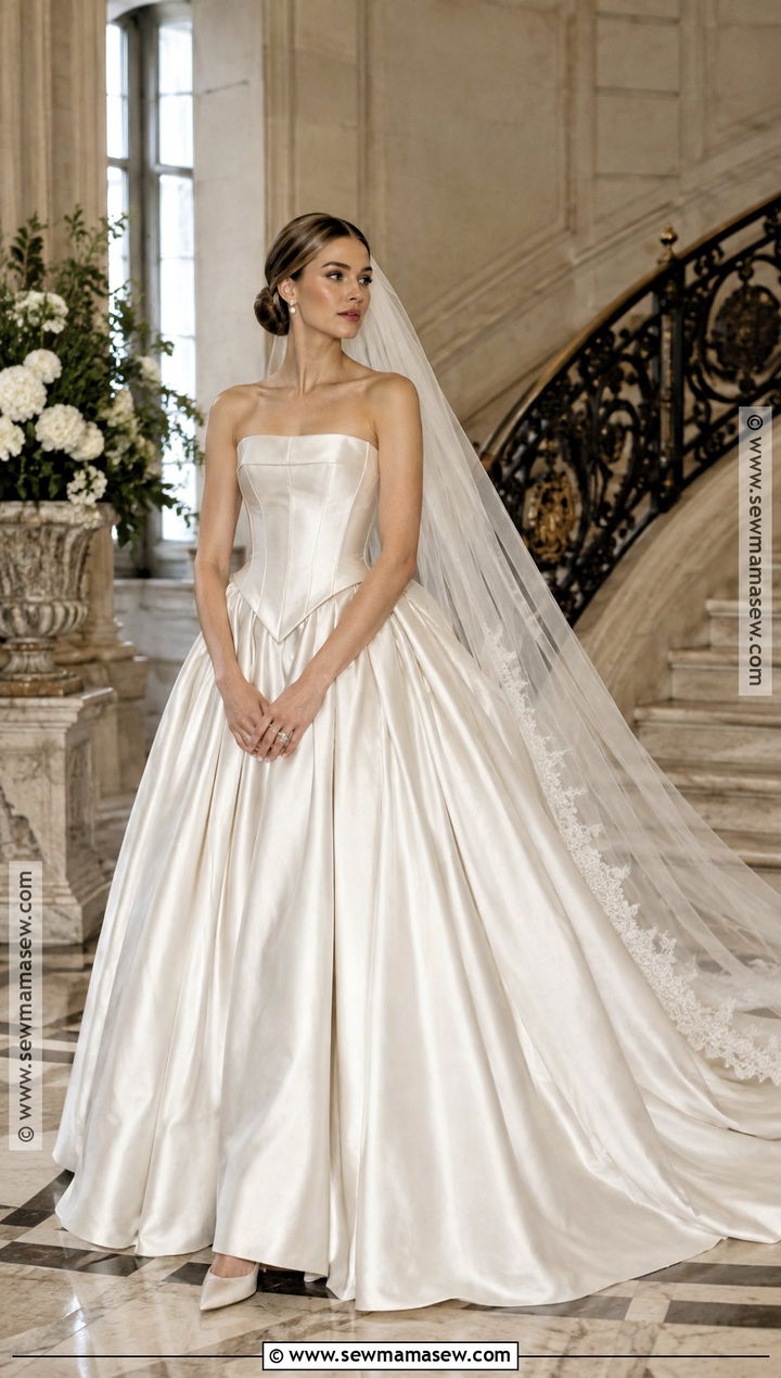 Basque Waist Fall Wedding Dress - 25 fall wedding dress ideas