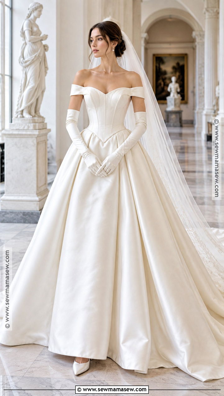 Basque Waist Wedding Dress - 15 wedding dresses for fall weddings