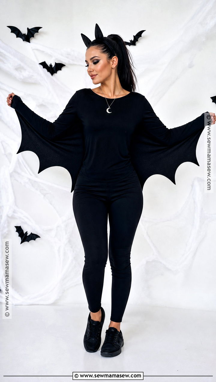 Bat Costume With Black Wings - 40 simple halloween costume ideas
