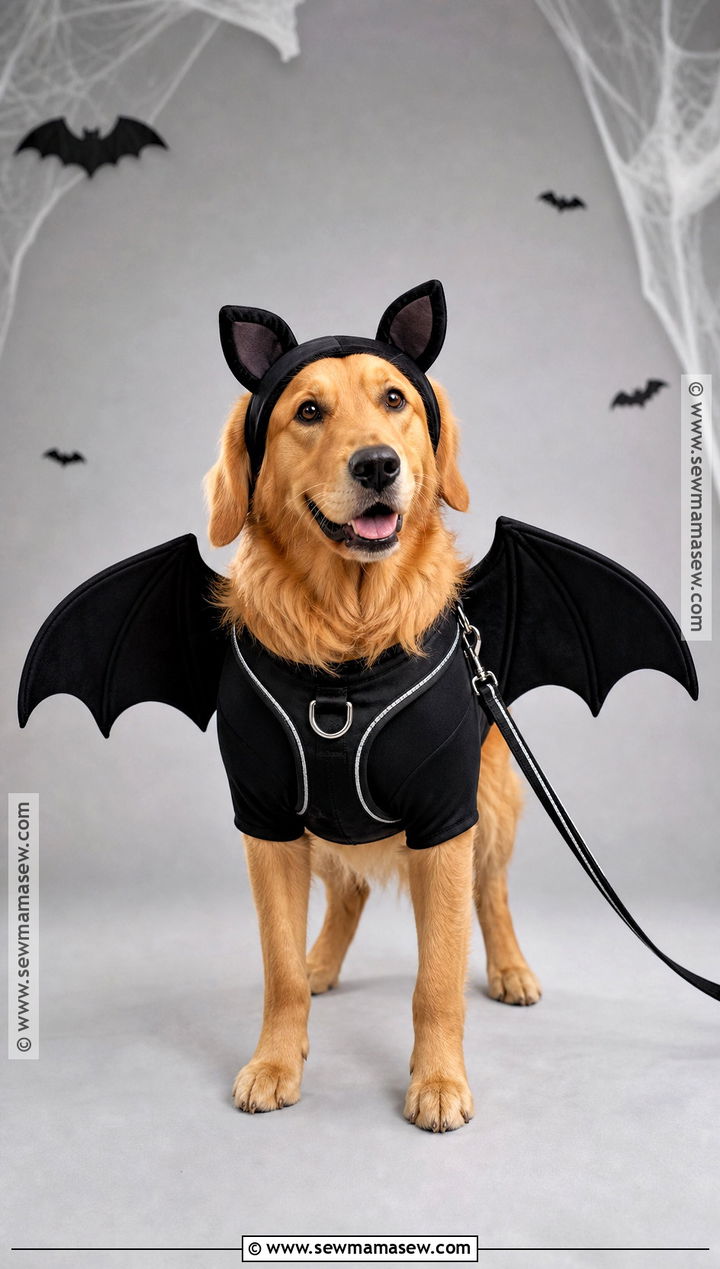 Bat Dog Costume With Black Wings - 35 dog costume ideas