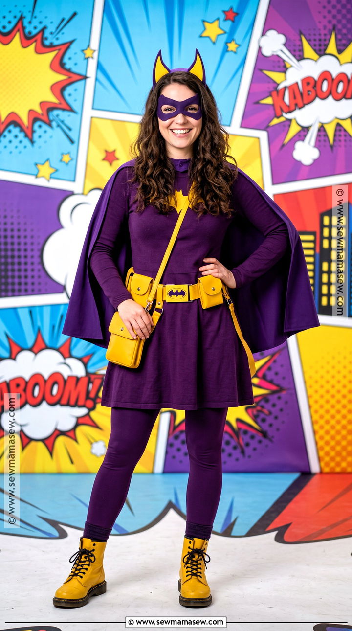 Batgirl Costume With Purple Cape - 40 college halloween costume ideas brunette