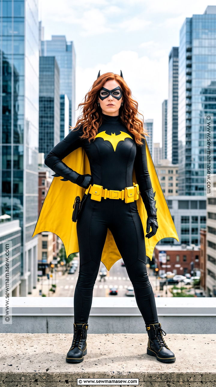 Batgirl Costume With Yellow Cape - 30 Superhero Halloween Costumes for Women