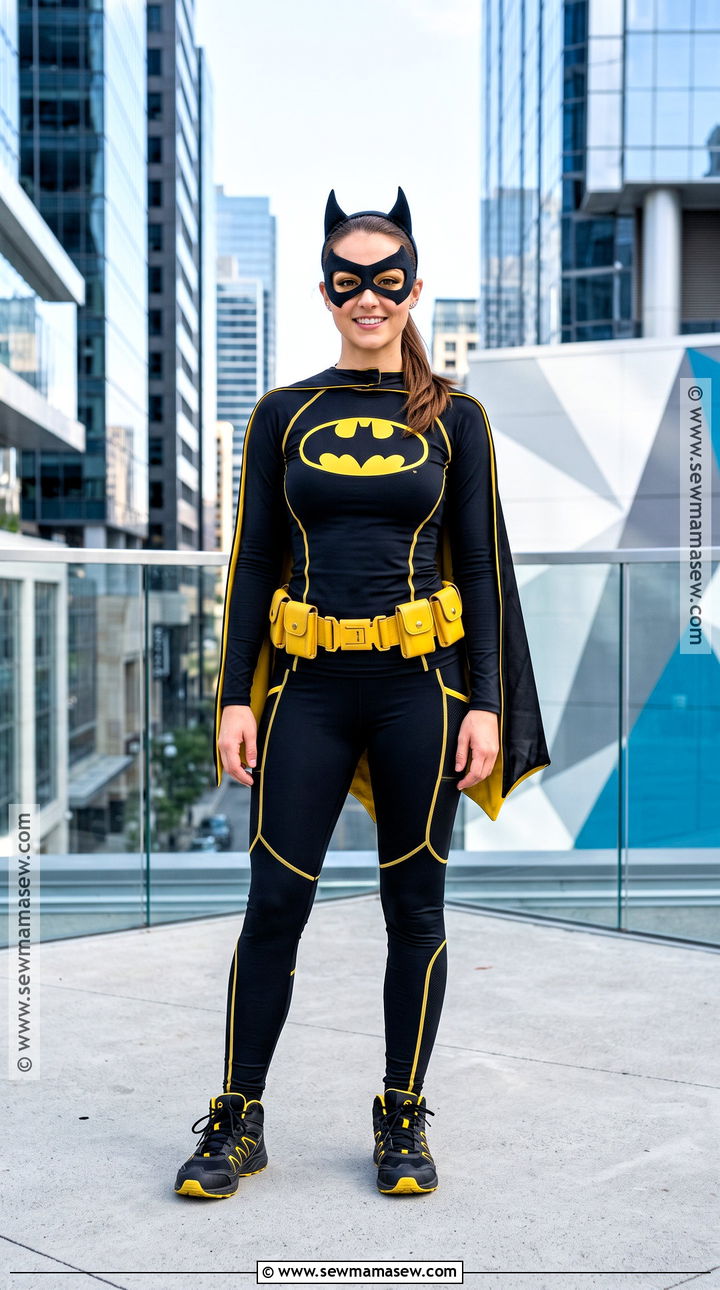 Batgirl Costume With Yellow Cape - 40 girls halloween costumes