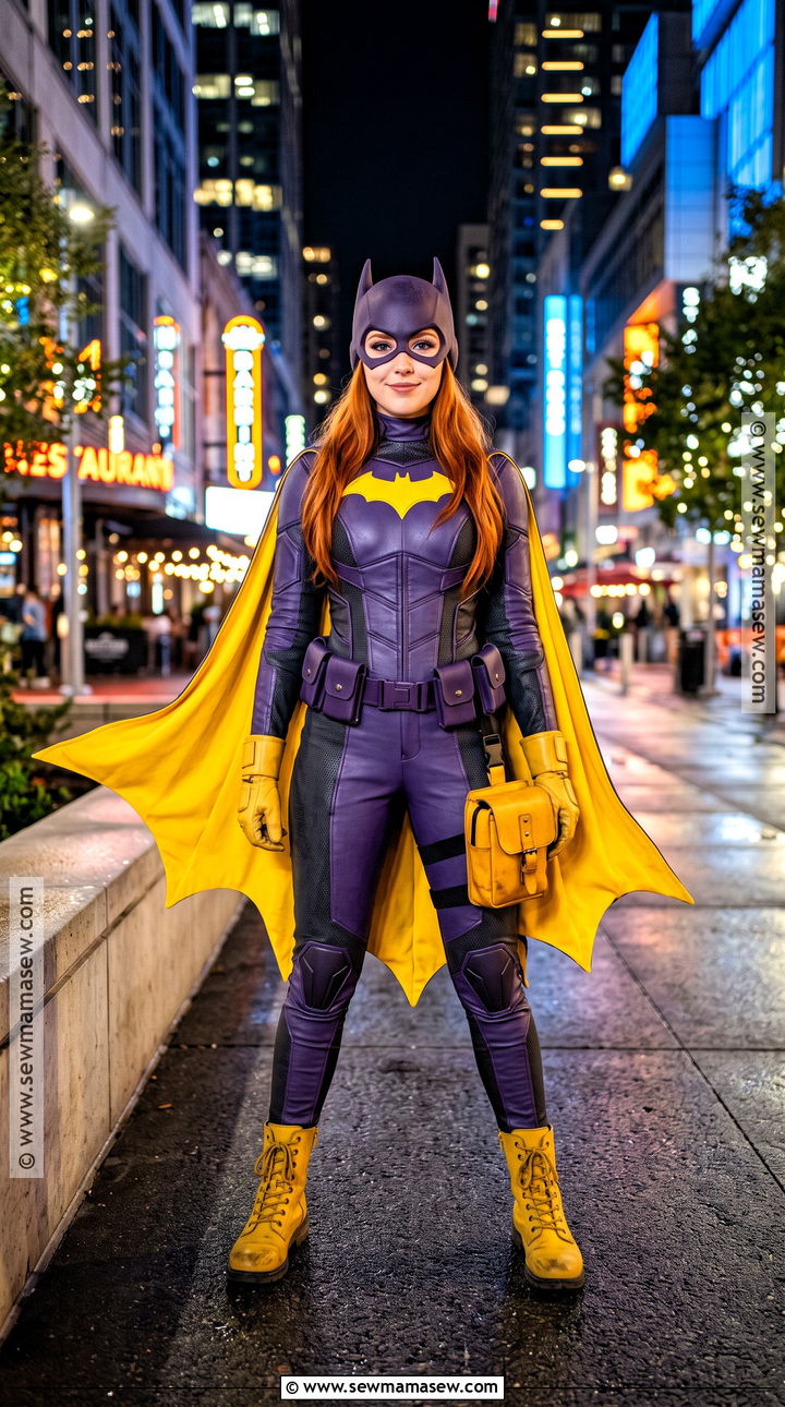 Batgirl Costume With Yellow Cape - 30 dc characters costumes