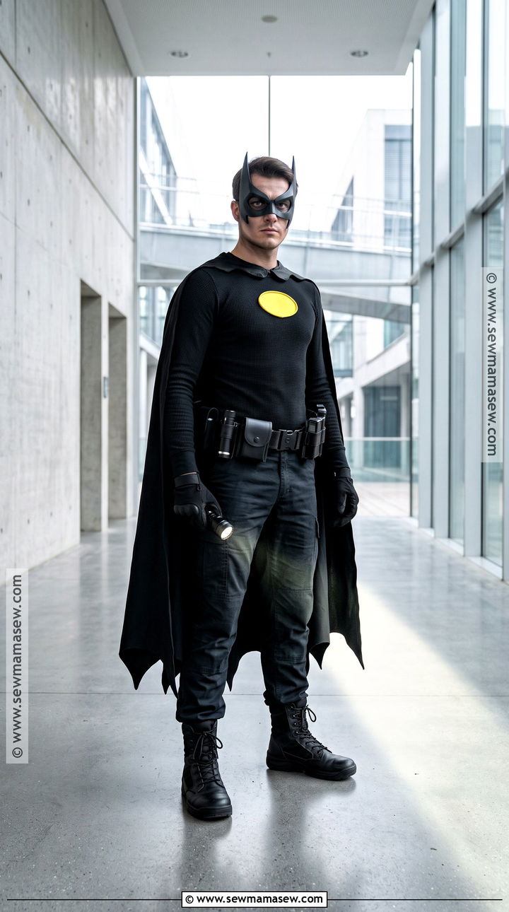Batman Costume With Black Cape - 30 childhood heroes costume ideas