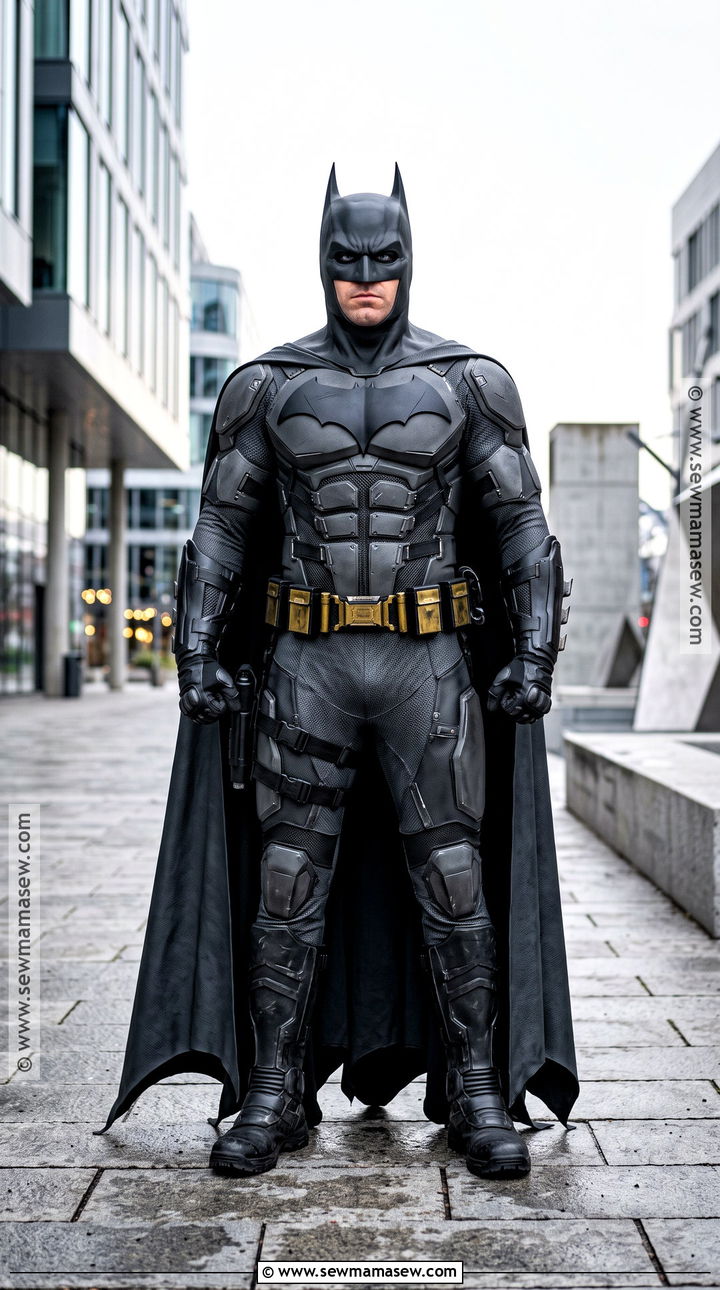 Batman Costume With Black Cape - 30 dc characters costumes