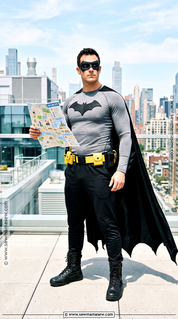 Batman Costume With Black Cape - 35 halloween costumes male
