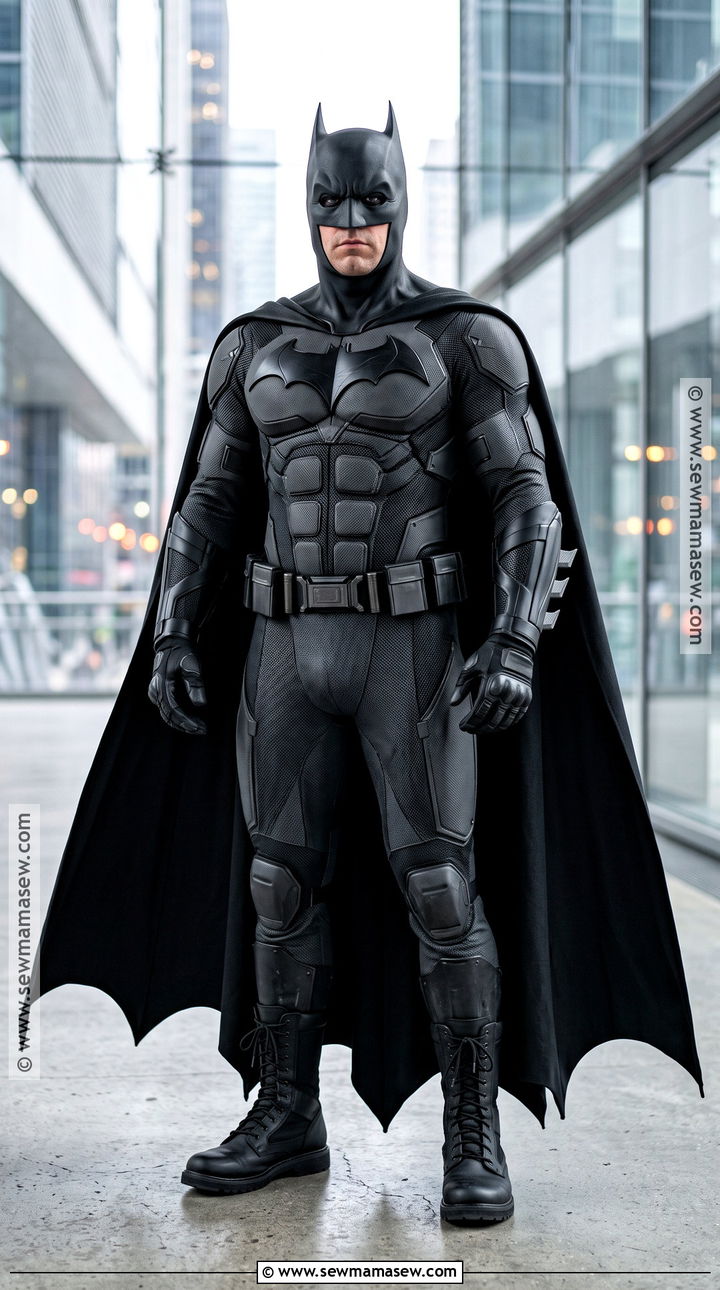 Batman Costume With Black Cape - 45 Halloween Costumes for Men