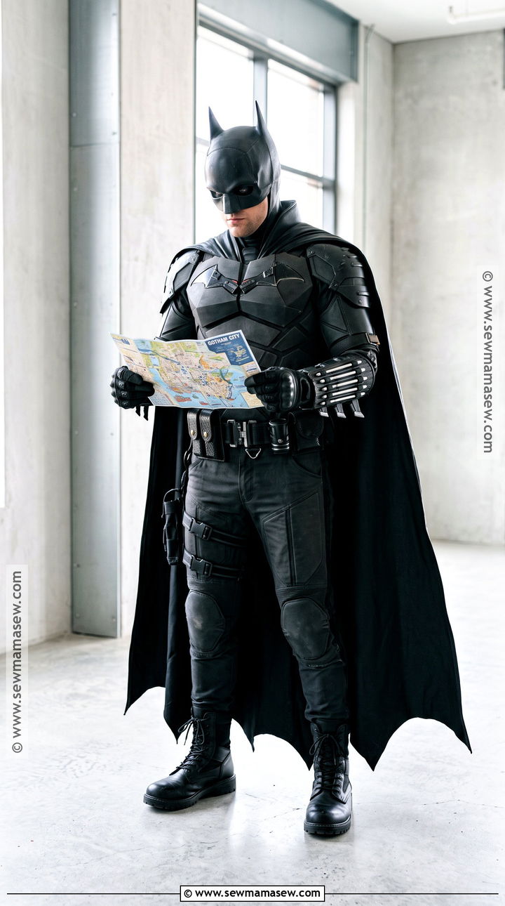 Batman Costume With Black Cape - 50 men halloween costumes