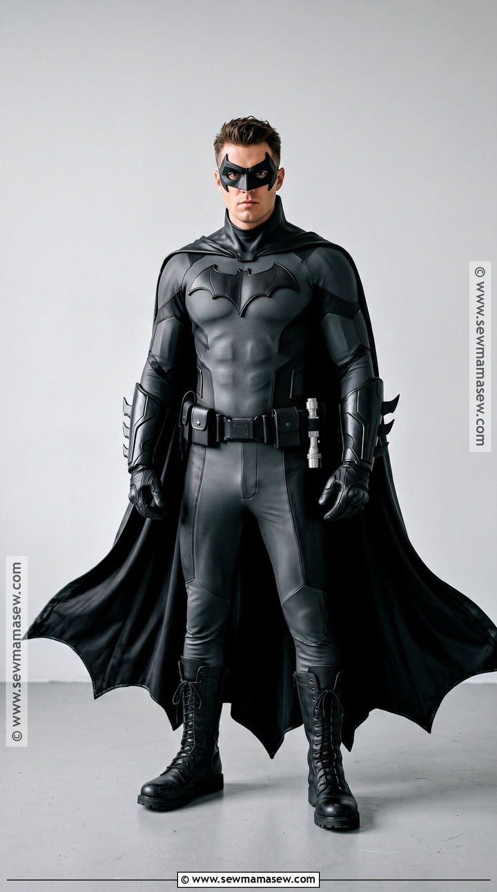 Batman Costume With Black Cape And Utility Belt - 30 super hero costume ideas