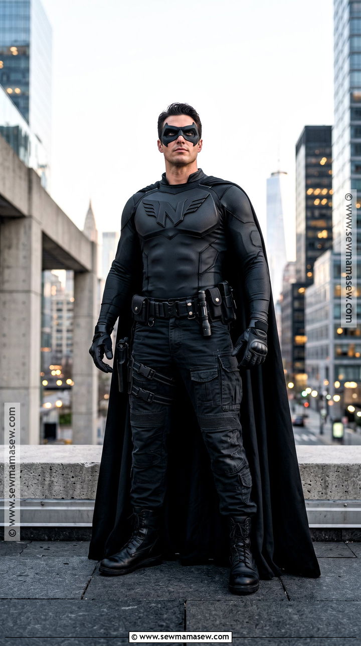 Batman Costume With Black Cape And Utility Belt - 30 costumes for guys