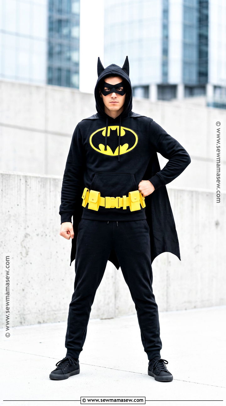 Batman Costume With Black Hoodie - 30 Easy Superhero Costumes