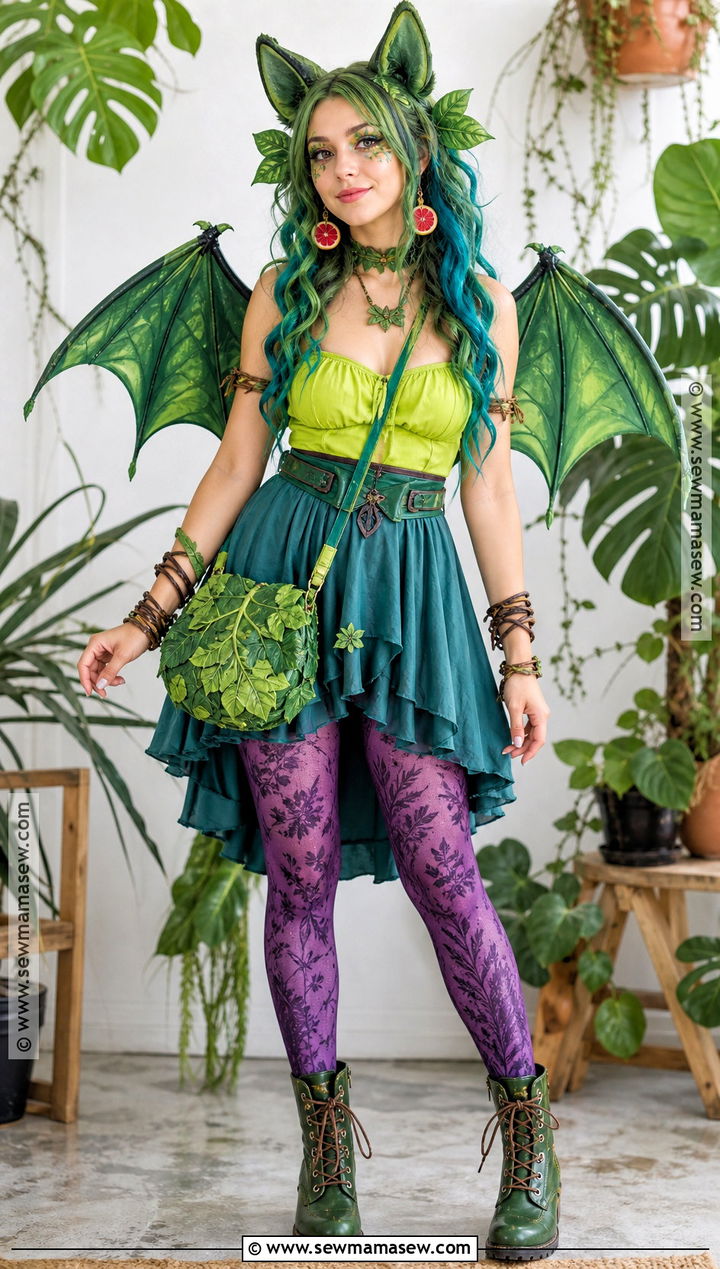 Batsy Claro Costume With Green Bat Wings - 50 monster high costume ideas