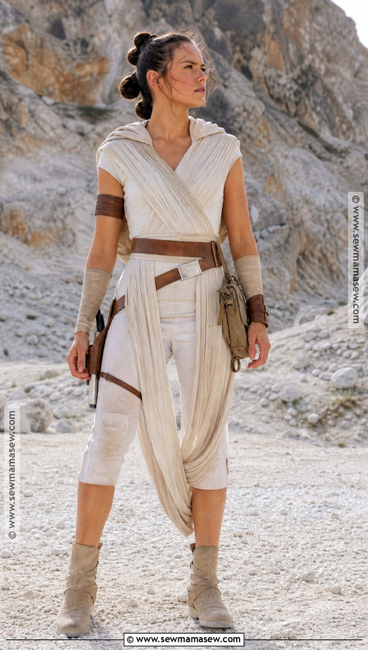 Battle Worn White Rey Costume - 30 Rey Star Wars Costume Ideas
