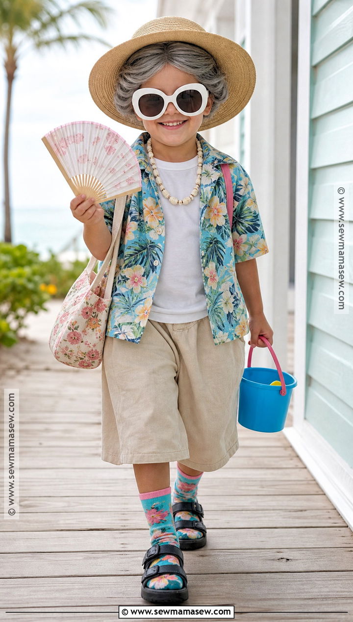 Beach Grandma Costume - 30 kids old lady costume ideas
