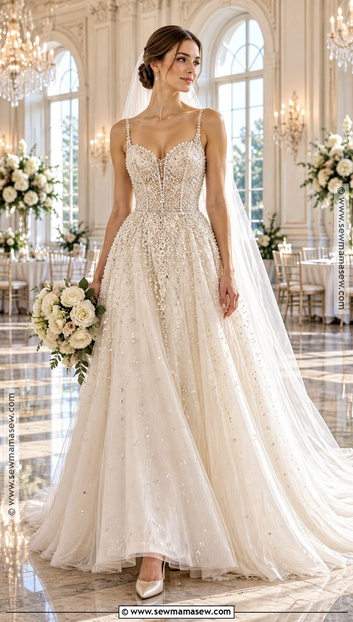 Beaded September Wedding Dress - 15 Wedding Dresses September Brides