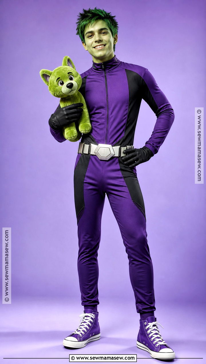 Beast Boy Costume With Spiky Green Hair - 30 green hair halloween costumes