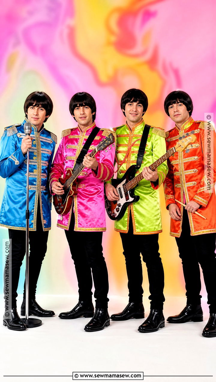 Beatles Colorful Band Costume - 30 musician costume ideas