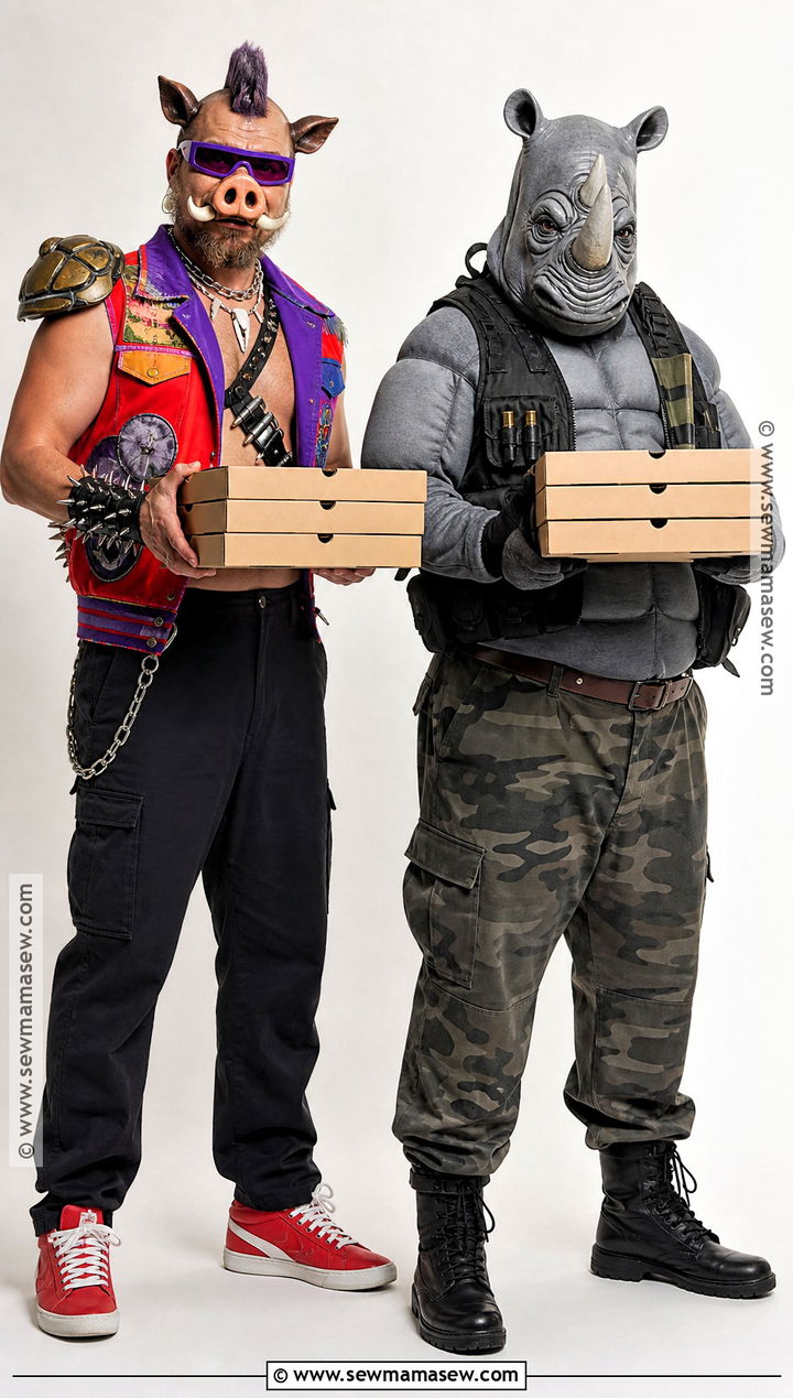 Bebop And Rocksteady Ninja Turtles Duo Costume - 40 ninja turtles costume ideas