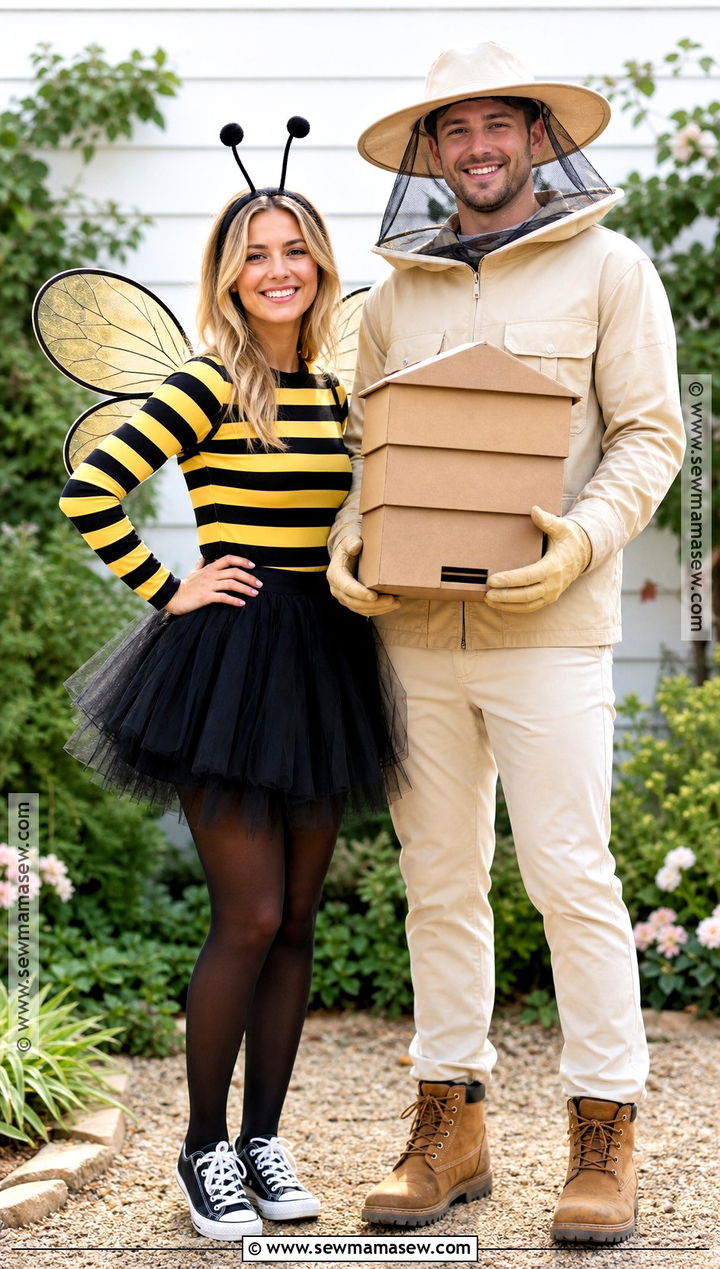 Bee And Beekeeper Costume - 30 best couples costumes creative