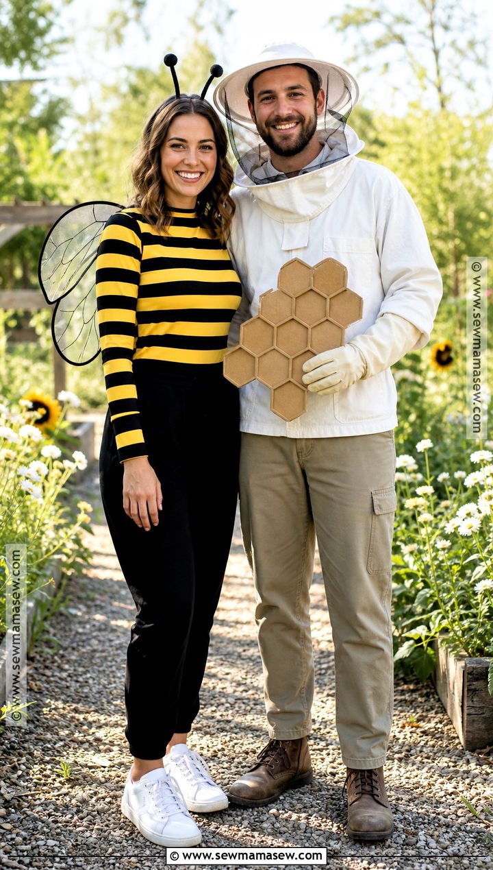 Bee And Beekeeper Costume - 40 last minute couples costumes