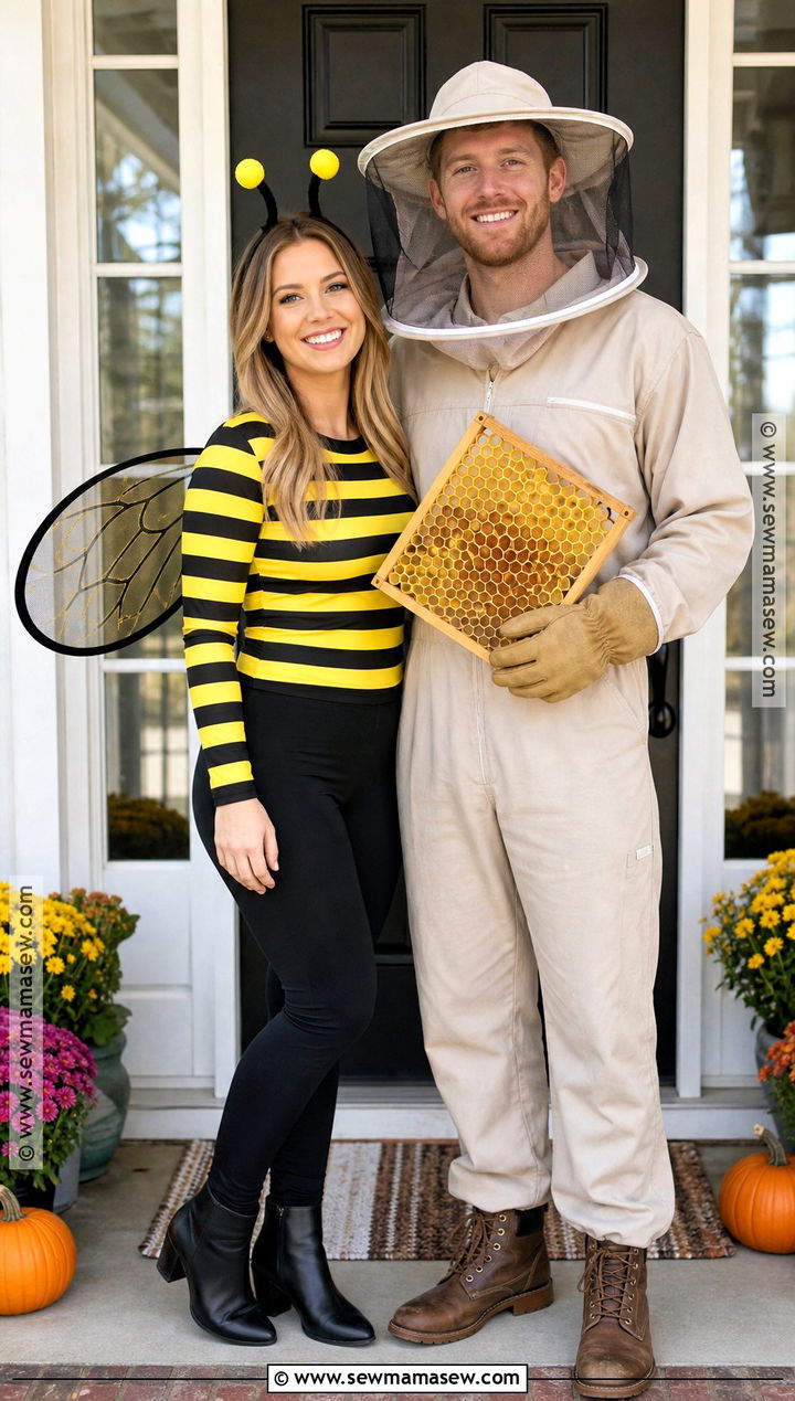 Bee And Beekeeper Costume - 50 matching halloween costumes
