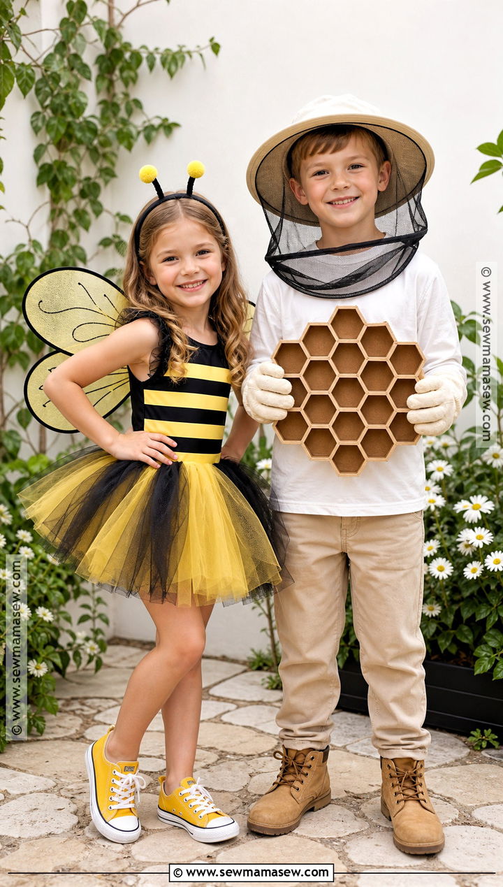 Bee And Beekeeper Costume - 30 brother sister halloween costumes for kids