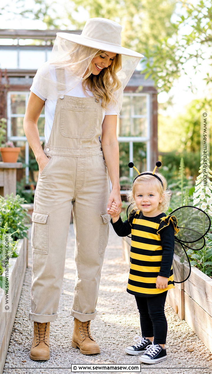 Bee And Beekeeper Costume - 30 Mom And Toddler Halloween Costumes