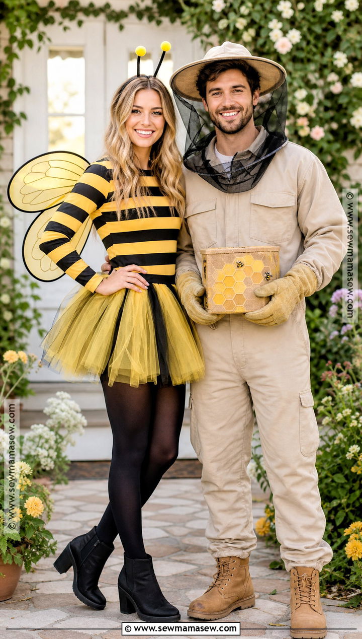 Bee And Beekeeper Couple Costume - 35 costume couple ideas